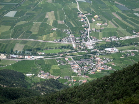 Vinschgau1-3; Blick auf  Goldrain